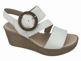 Women's Wedge 4-770-20 In White Round Edge
