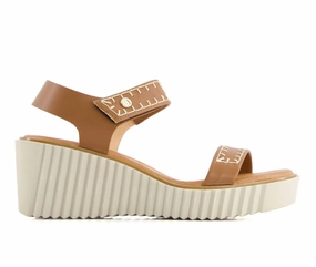 Women's Wedge Sandal In Brown Light Glow Flexible Edge