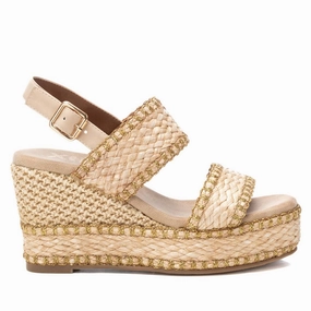 Sleek Support Fringe Sole Women's Wedge Sandals By XTI