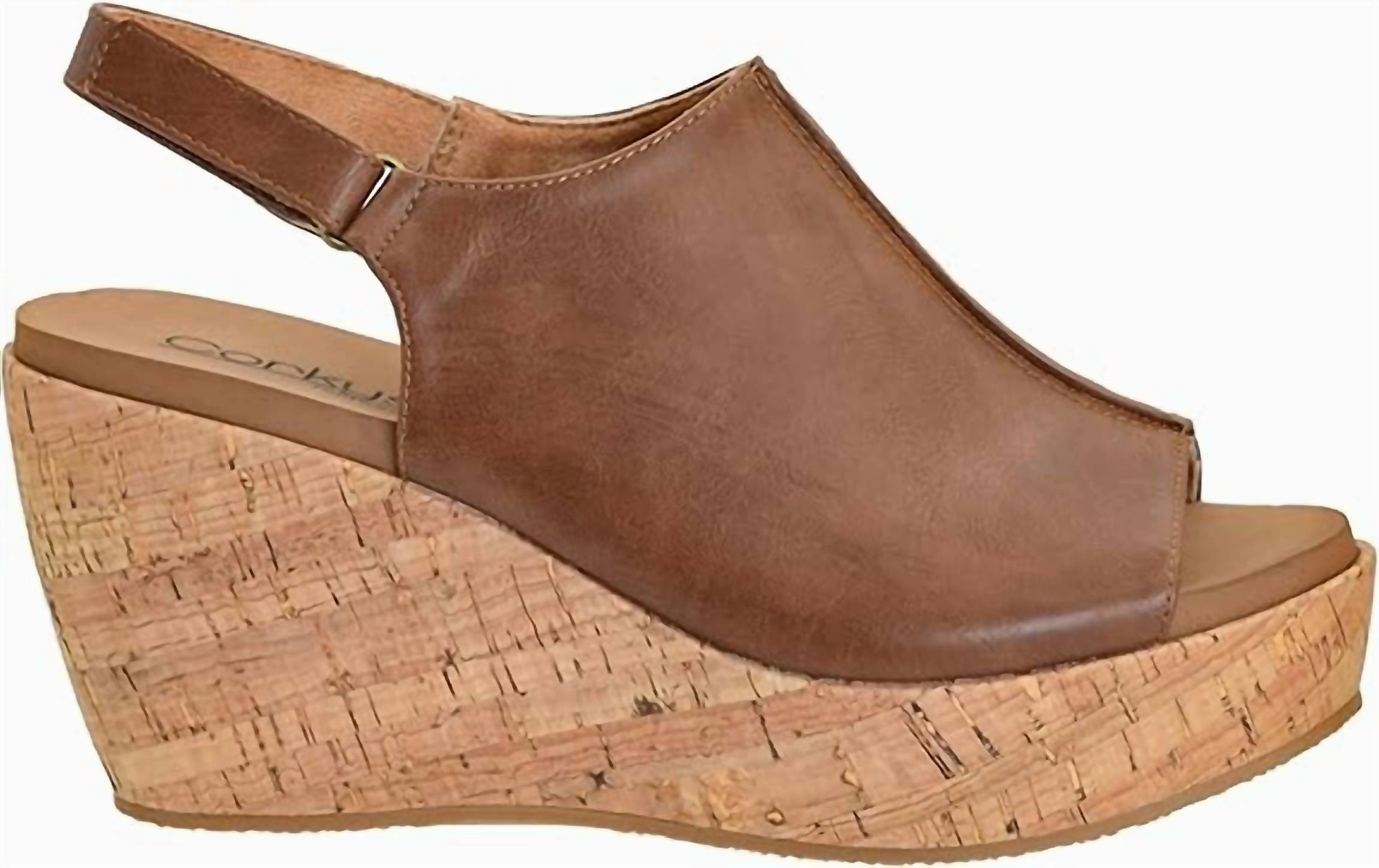 Statement Boost Pastel Pop Women's Weekend Plans Wedge Sandals In Brown