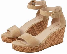 All Genders Comfort Cushion Women's Witten Wedge Sandals In Latte Suede