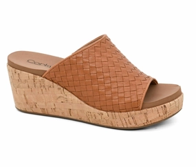 Flexible Movement Slip Resistant Women's Woven Wedge In Caramel