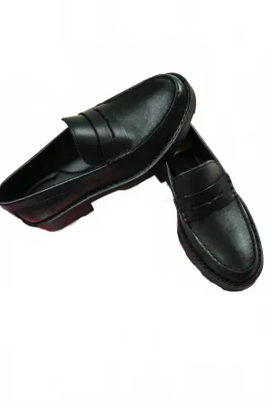 Market Day Flex Move Womenleather Penny Loafer In Black