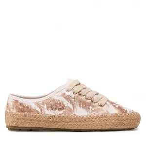 Women's Agonis Espadrille Trainers In White Palm Quiet Motion