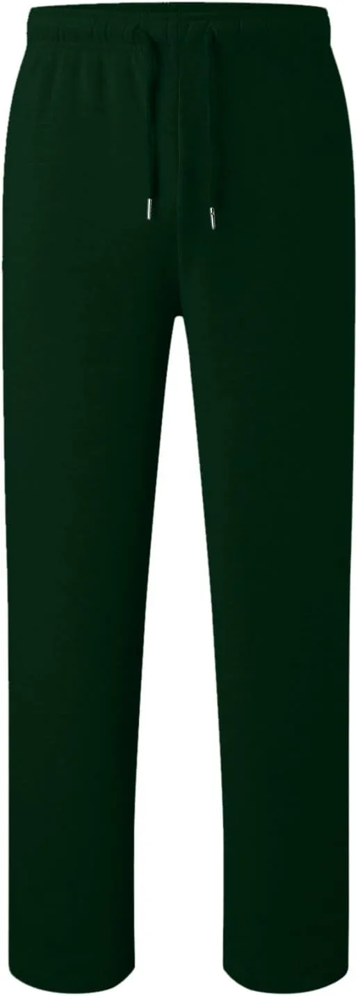 Women's Baggy Fleece Wide Leg Sweatpants Fleece Lined Soft Loose Open Bottom Joggers High Rise Workout Running Tall