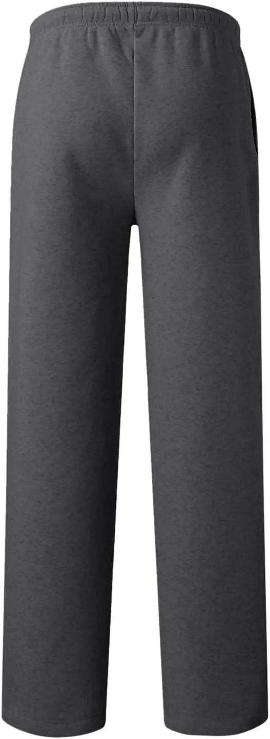 Women's Baggy Fleece Wide Leg Sweatpants Fleece Lined Soft Loose Open Bottom Joggers High Rise Workout Running Tall