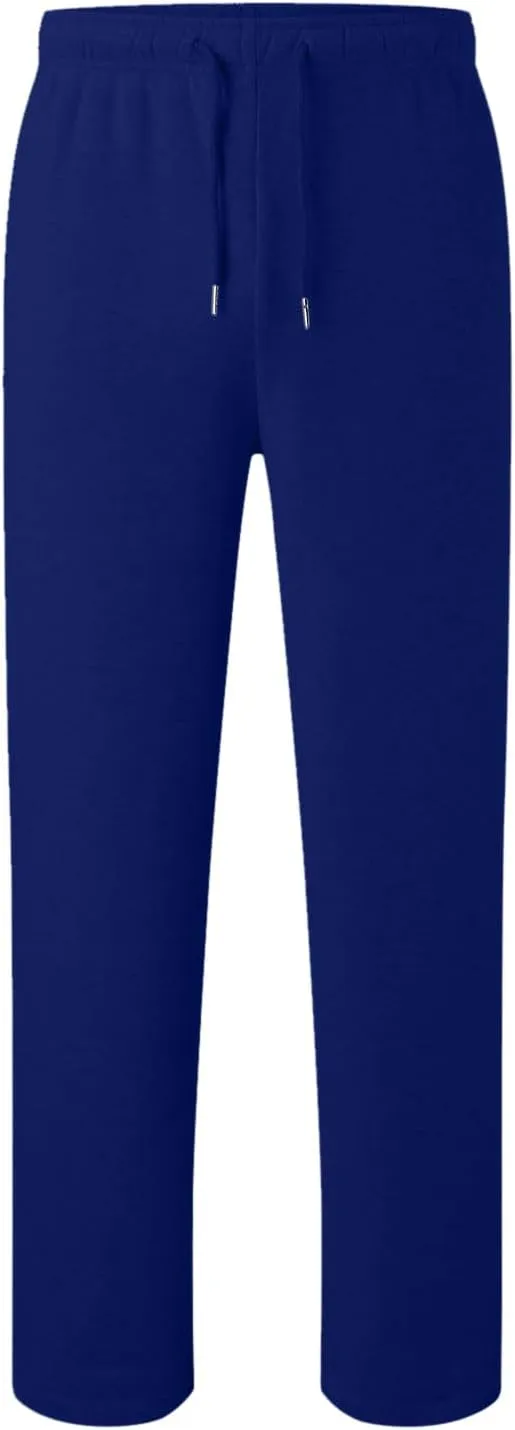Women's Baggy Fleece Wide Leg Sweatpants Fleece Lined Soft Loose Open Bottom Joggers High Rise Workout Running Tall