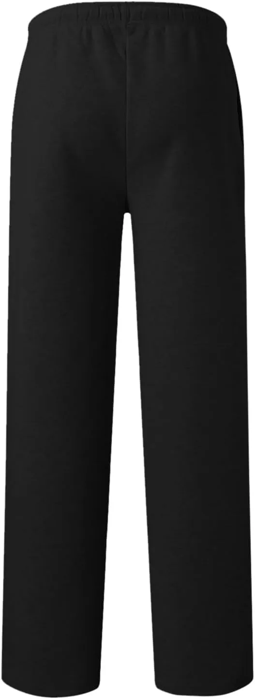 Women's Baggy Fleece Wide Leg Sweatpants Fleece Lined Soft Loose Open Bottom Joggers High Rise Workout Running Tall