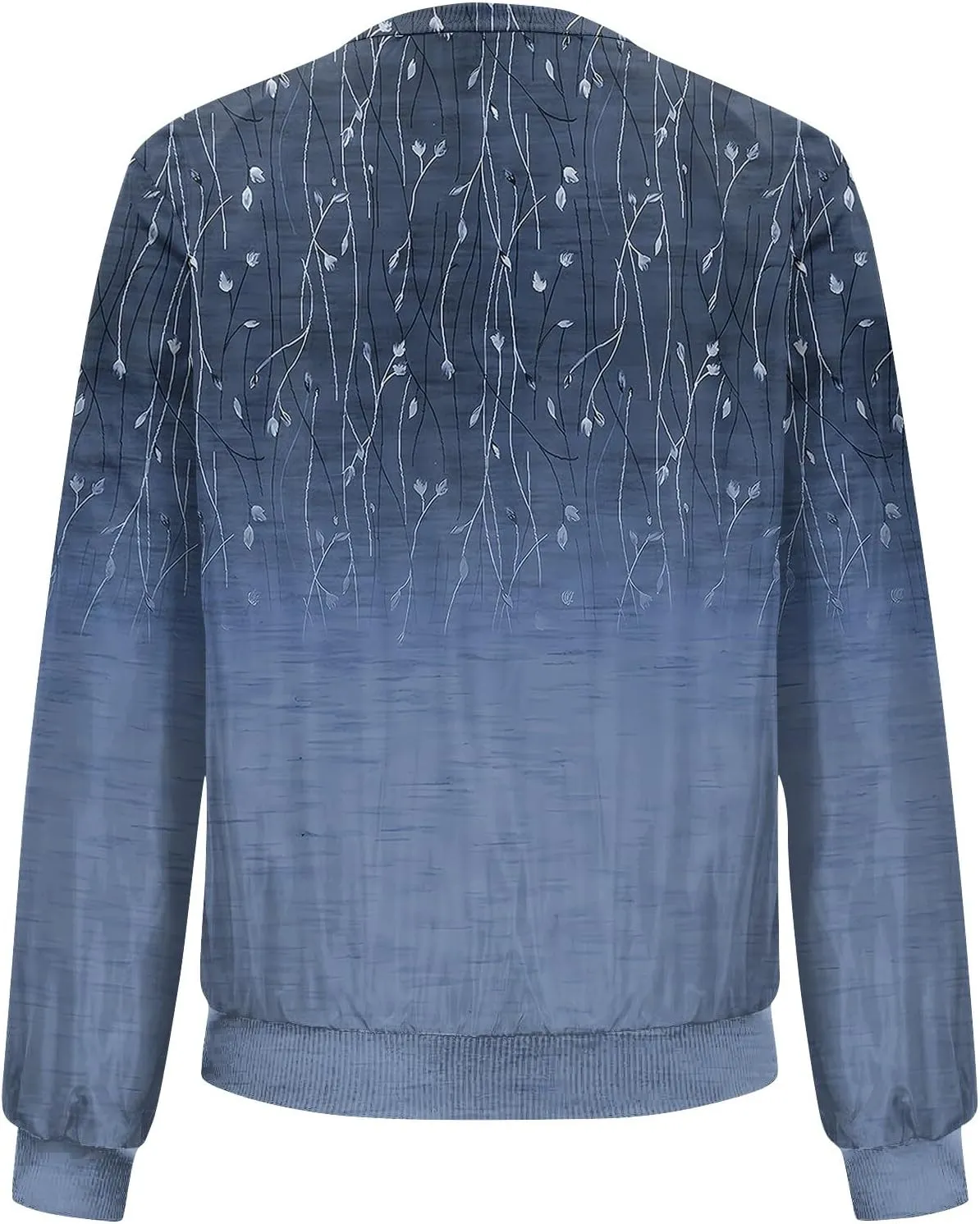 Womens Bomber Jacket Vintage Printed Full Zip Up Coat Long Sleeve Outwear Lightweight Windbreaker Jackets Fall Jacket