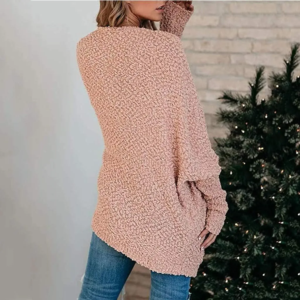 Womens Cardigan Long, Open Front Chunky Knit Sweaters Batwing Long Sleeve Fuzzy Knitted Jacket Coat Oversized Jummper