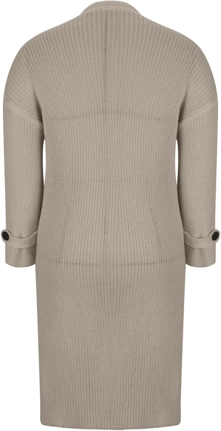 Women's Cardigan Plus Size Chunky Knit Open Front Long Sweater Casual Trendy Loose Breathable Soft Outerwear Clothes