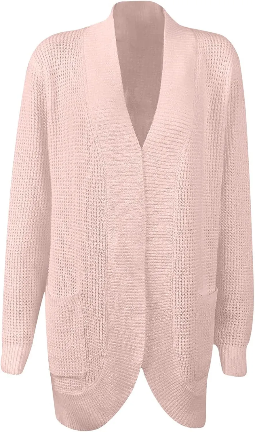 Women's Cardigan Sweaters Casual Open Front Long Sleeve Chunky Cable Knit Cardigans Sweaters Outerwear with Pockets