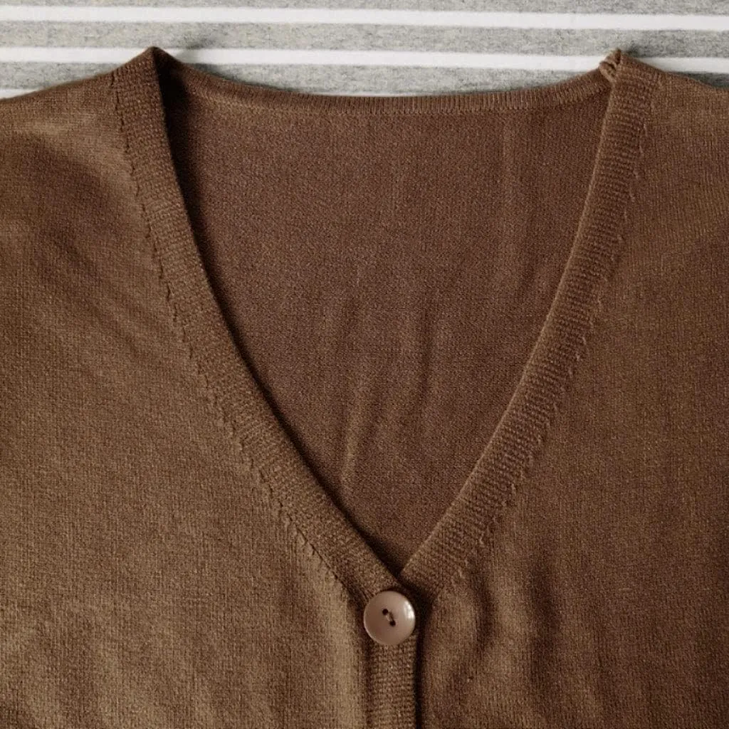 Womens Cardigan Sweaters, V Neck Button Cardigans Long Sleeve Cable Knit Sweaters Lightweight Jackets Chunky Outwear Coats