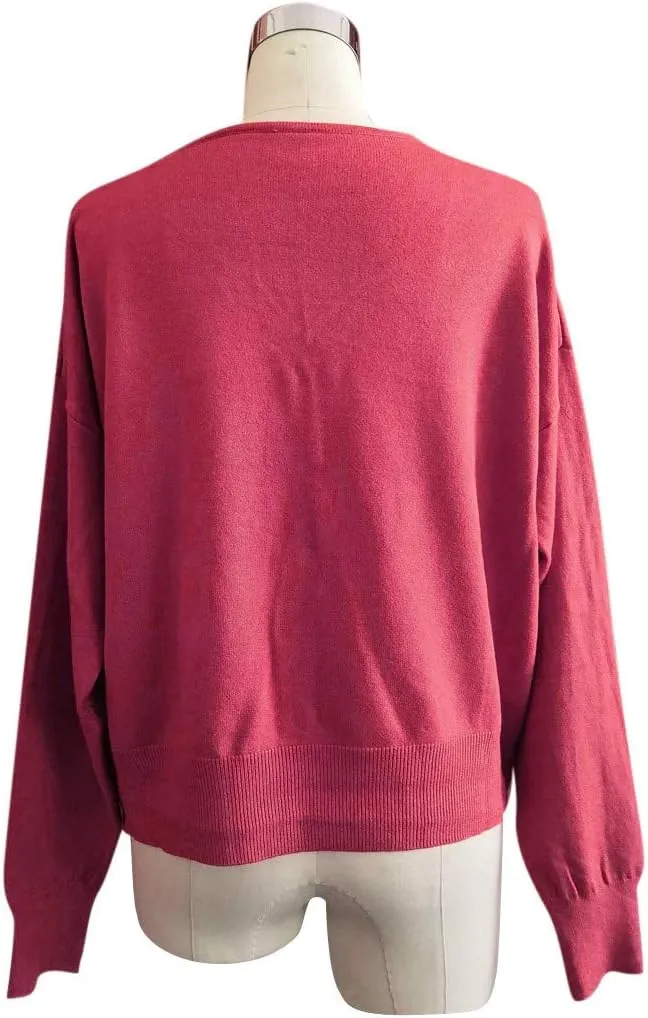 Womens Cardigan Sweaters, V Neck Button Cardigans Long Sleeve Cable Knit Sweaters Lightweight Jackets Chunky Outwear Coats