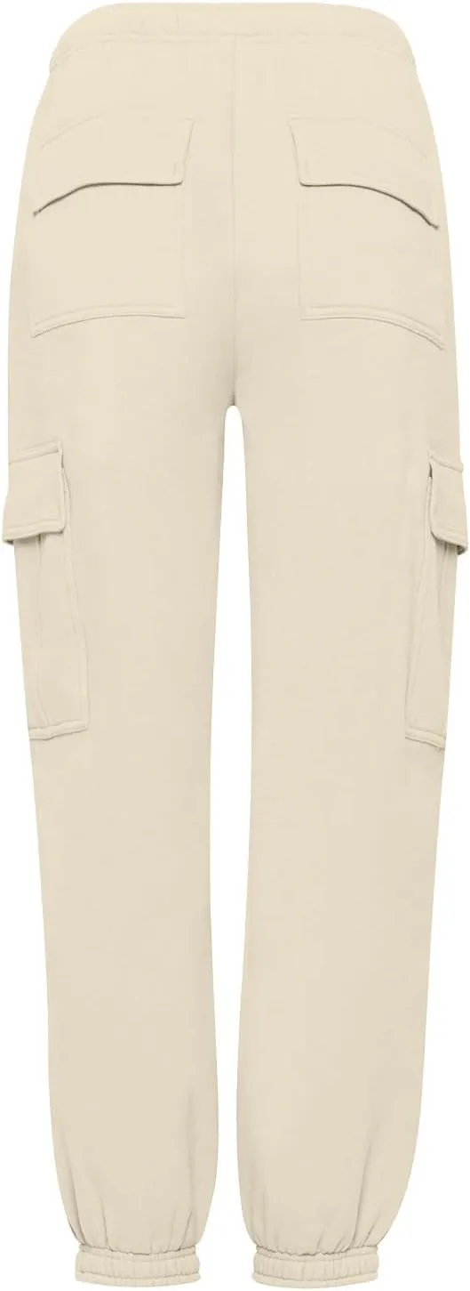 Womens Cargo Sweatpants Casual Baggy Fleece High Waisted Joggers Pants Oversized Fashion Outfits Y2k Clothes 2024