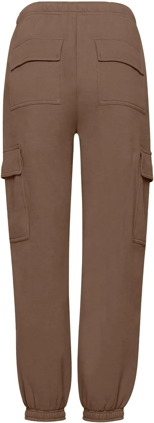 Womens Cargo Sweatpants Casual Baggy Fleece High Waisted Joggers Pants Oversized Fashion Outfits Y2k Clothes 2024