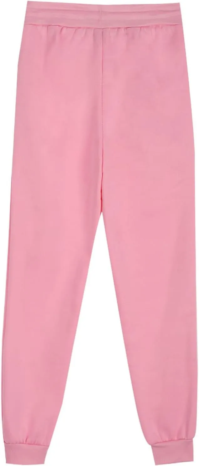 Womens Casual Baggy Fleece Sweatpants High Waisted Cinch Bottom Joggers Drawstring Lounge Trousers with Pockets