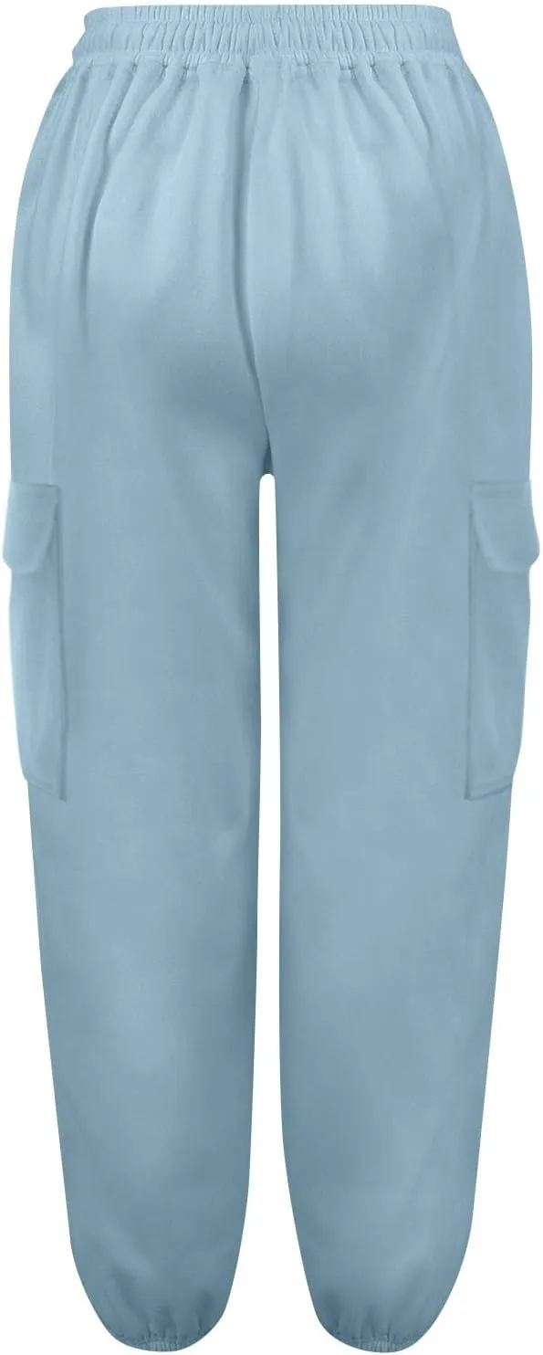 Women's Casual Fleece Sweatpants High Waisted Lounge Baggy Joggers Pants Plus Size Athletic Pants Warm Trousers