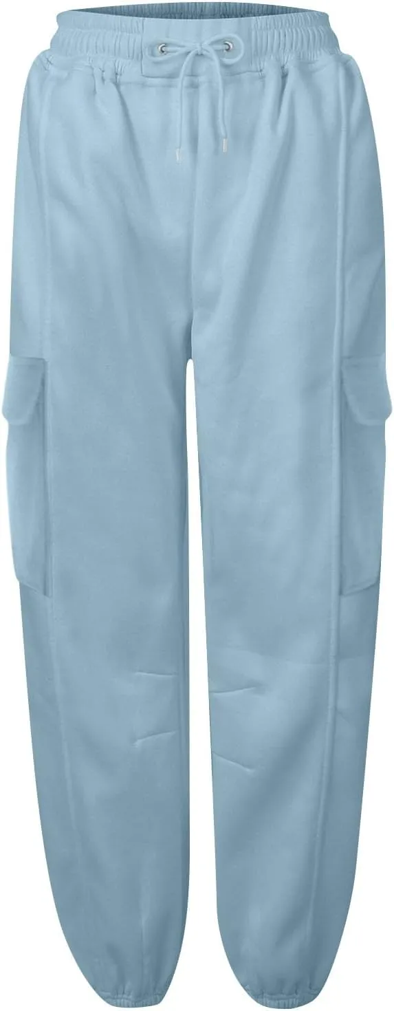 Women's Casual Fleece Sweatpants High Waisted Lounge Baggy Joggers Pants Plus Size Athletic Pants Warm Trousers