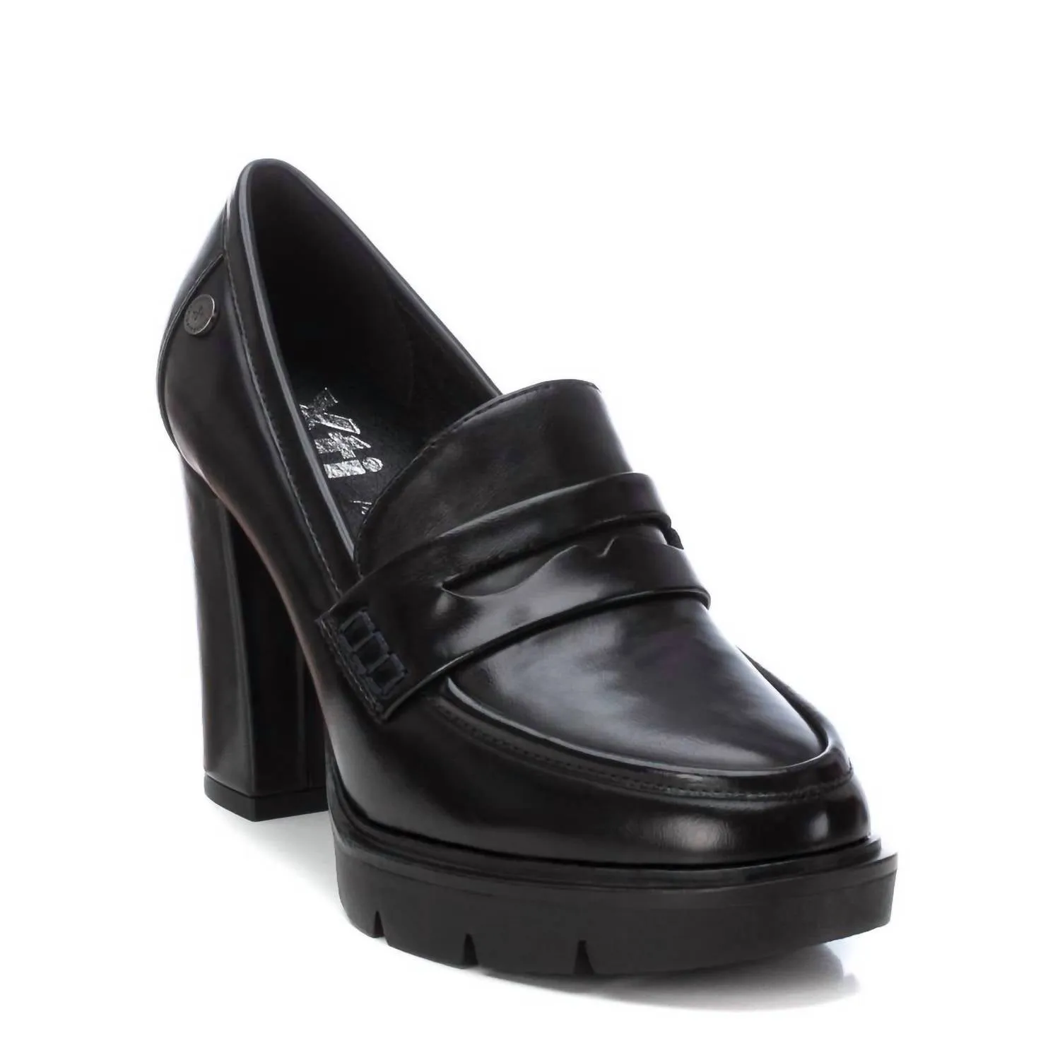 Women's Casual Heeled Moccasins In Black Step Light Year-Round Wear