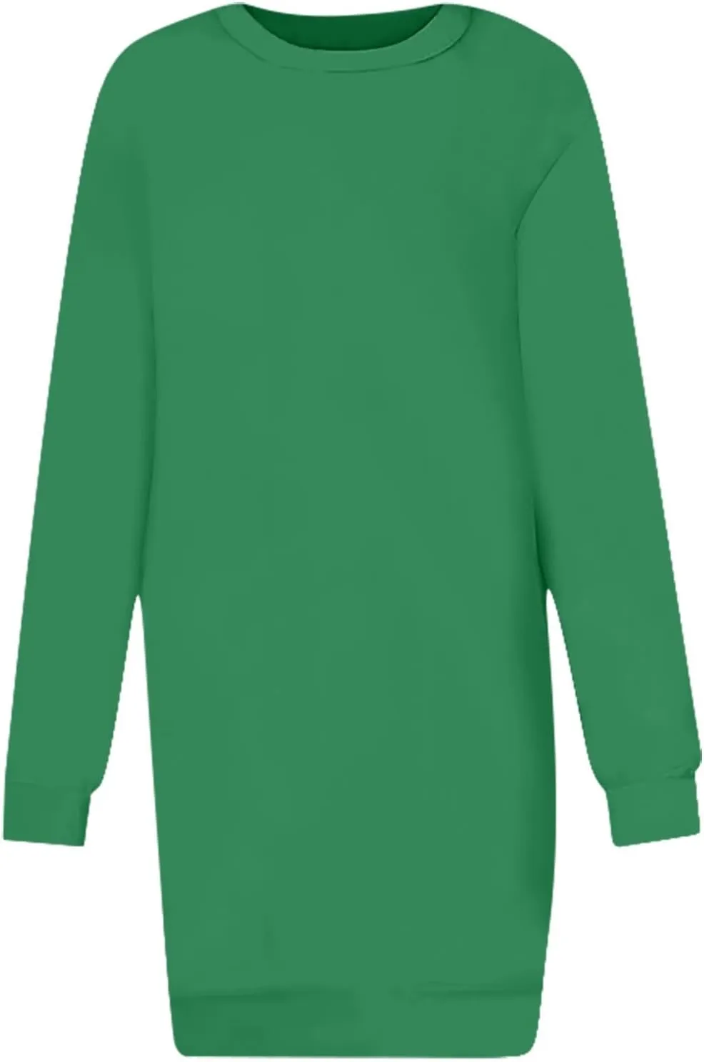 Women's Casual Sweatshirt Dress Long Sleeve Mini Dress Pullover Tunic Tops Crewneck Loose Flowy Shift Dresses