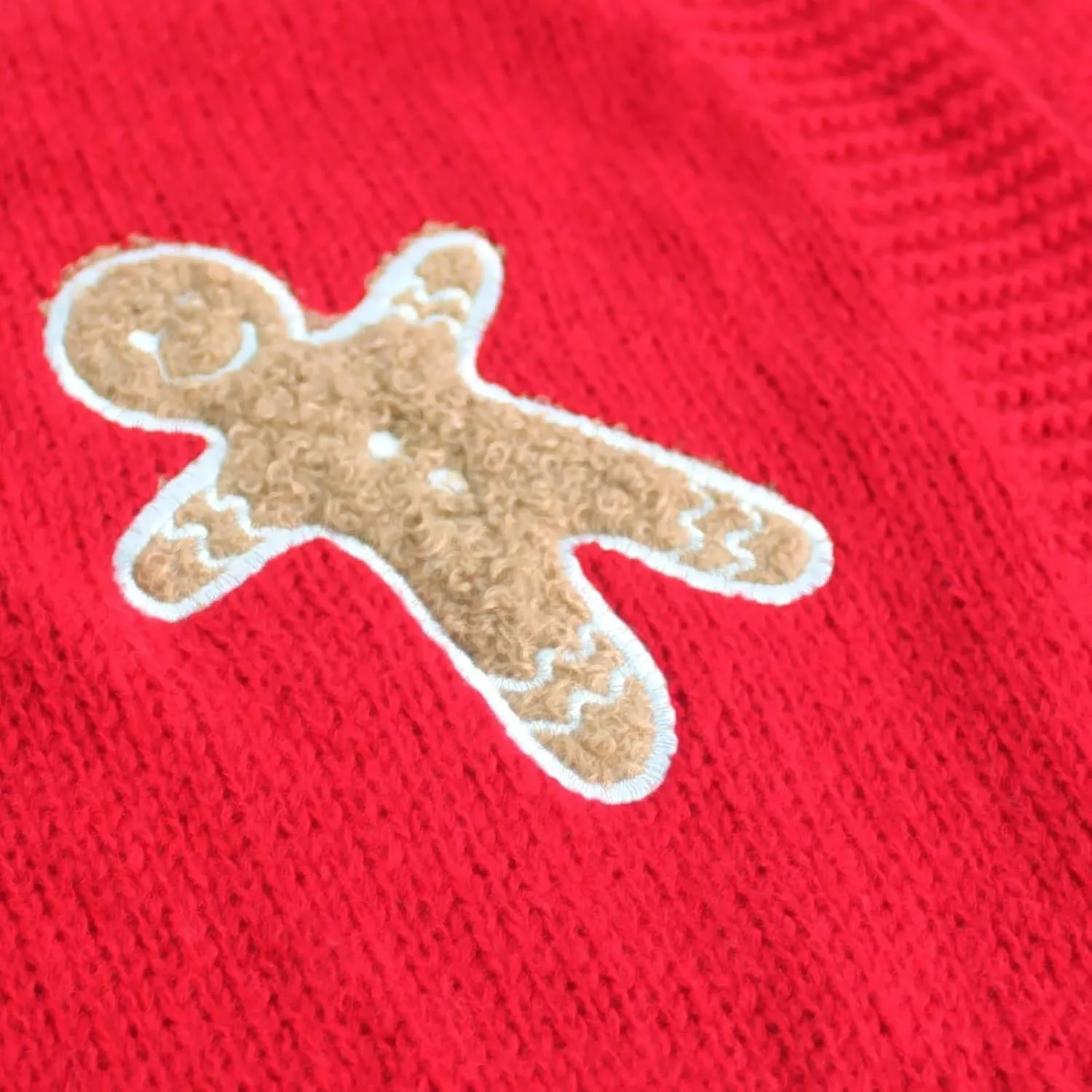 Women's Christmas Cropped Cardigan Sweaters,Gingerbread Cardigan, Gingerbread Sweater, Cropped red Cardigan