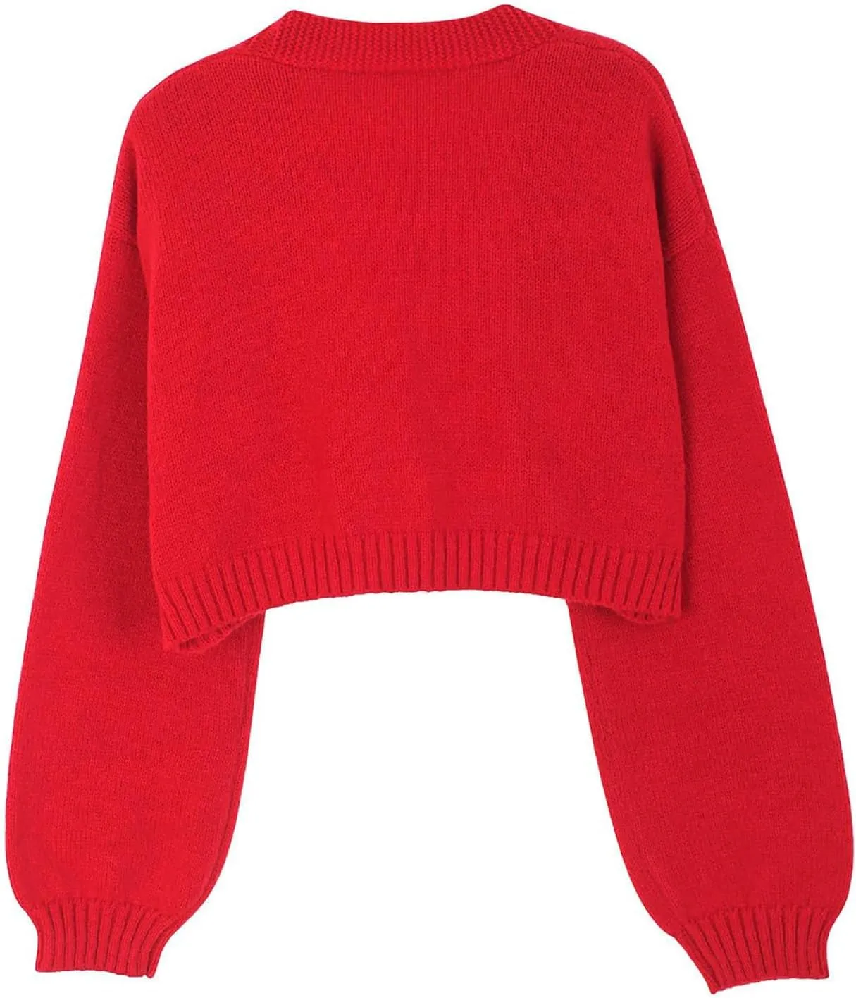 Women's Christmas Cropped Cardigan Sweaters,Gingerbread Cardigan, Gingerbread Sweater, Cropped red Cardigan