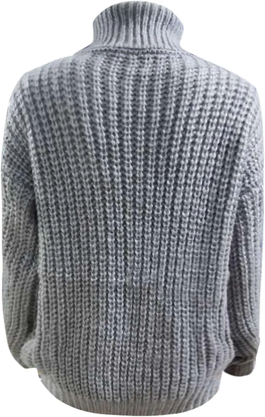 Women's Chunky Cable Knit Pullover 2023 Fashion Sweaters Long Sleeve Turtleneck Fall Winter Trendy Solid Cozy Tops