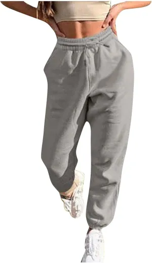 Women's Cinch Bottom Sweatpants High Waisted Athletic Joggers for Ladies Teen Girls Drawstring Joggers Lounge Pants
