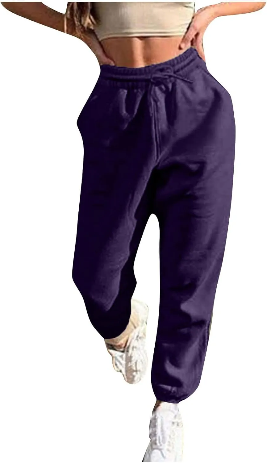 Women's Cinch Bottom Sweatpants High Waisted Athletic Joggers for Ladies Teen Girls Drawstring Joggers Lounge Pants
