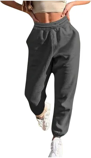 Women's Cinch Bottom Sweatpants High Waisted Athletic Joggers for Ladies Teen Girls Drawstring Joggers Lounge Pants