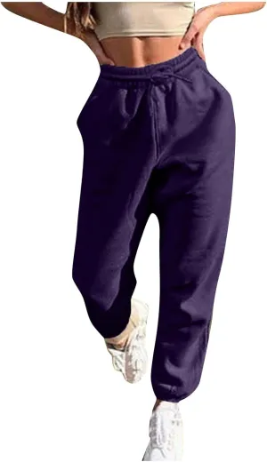Women's Cinch Bottom Sweatpants High Waisted Athletic Joggers for Ladies Teen Girls Drawstring Joggers Lounge Pants