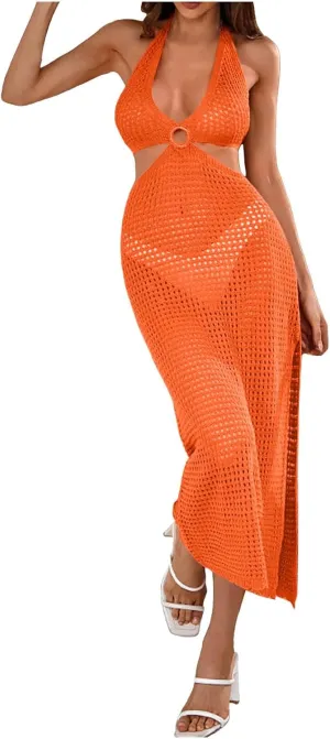 Womens Circular Suspender Skirt Beach Cover Up Long Skirt Beach Skirt plus Size Swimsuit Cover up Women