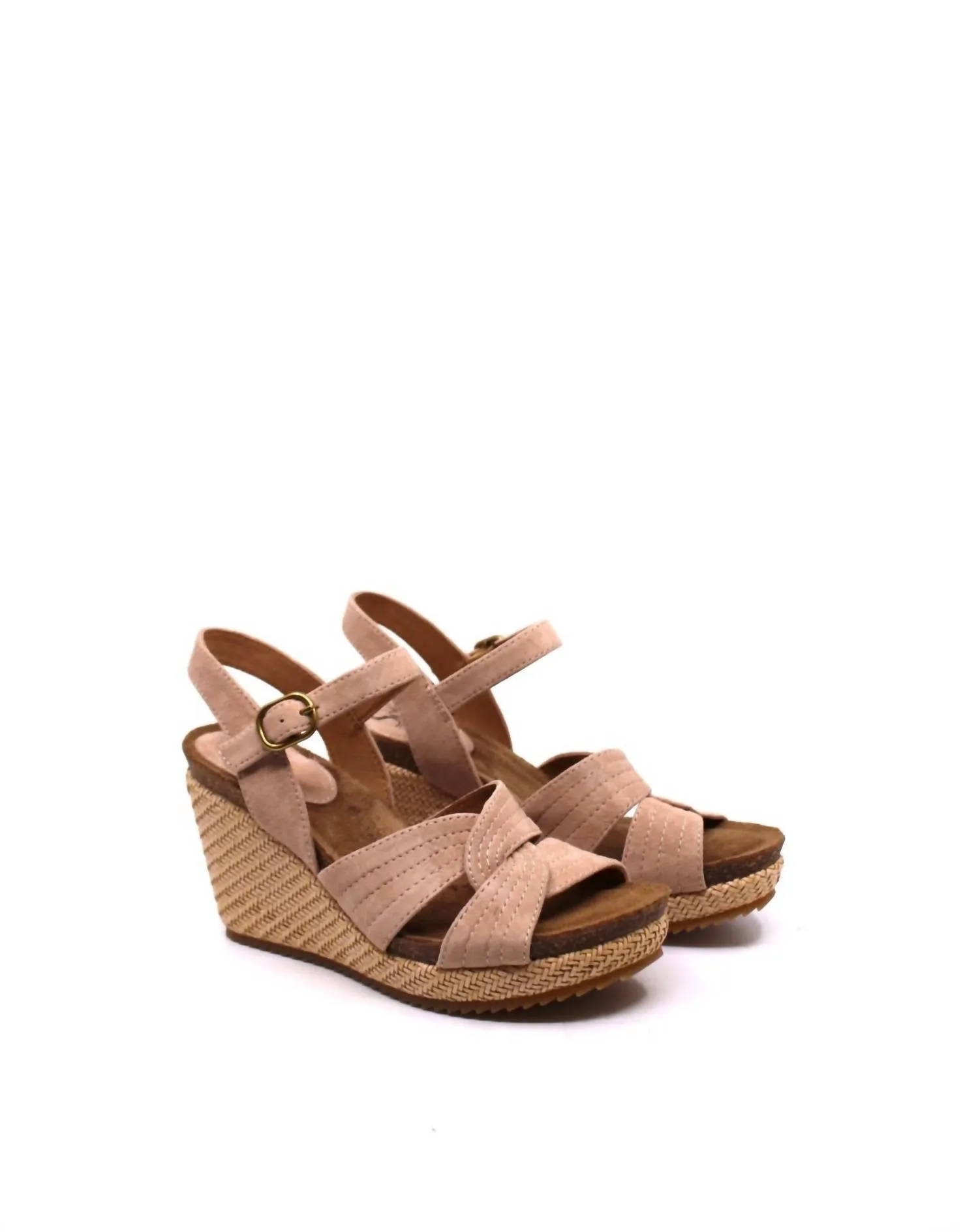 Women's Clarissa Camelia Wedge Sandal In Blush Match Ease Tall Edge