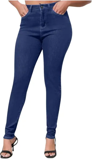 Womens Classic Jean Pants High Waisted Skinny Stretch Butt Lifting Jeans Trendy Slim Fit Denim Pants with Pockets