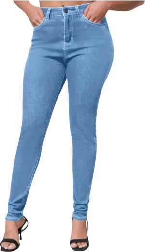 Womens Classic Jean Pants High Waisted Skinny Stretch Butt Lifting Jeans Trendy Slim Fit Denim Pants with Pockets
