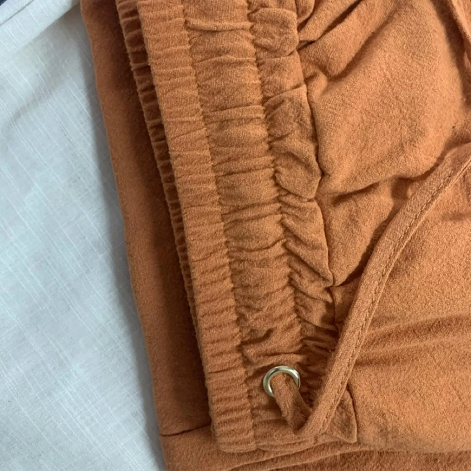 Women's Cotton Linen Straight Leg Pants Casual Drawstring Elastic Waist Trousers with Pockets Beach Lounge Pant