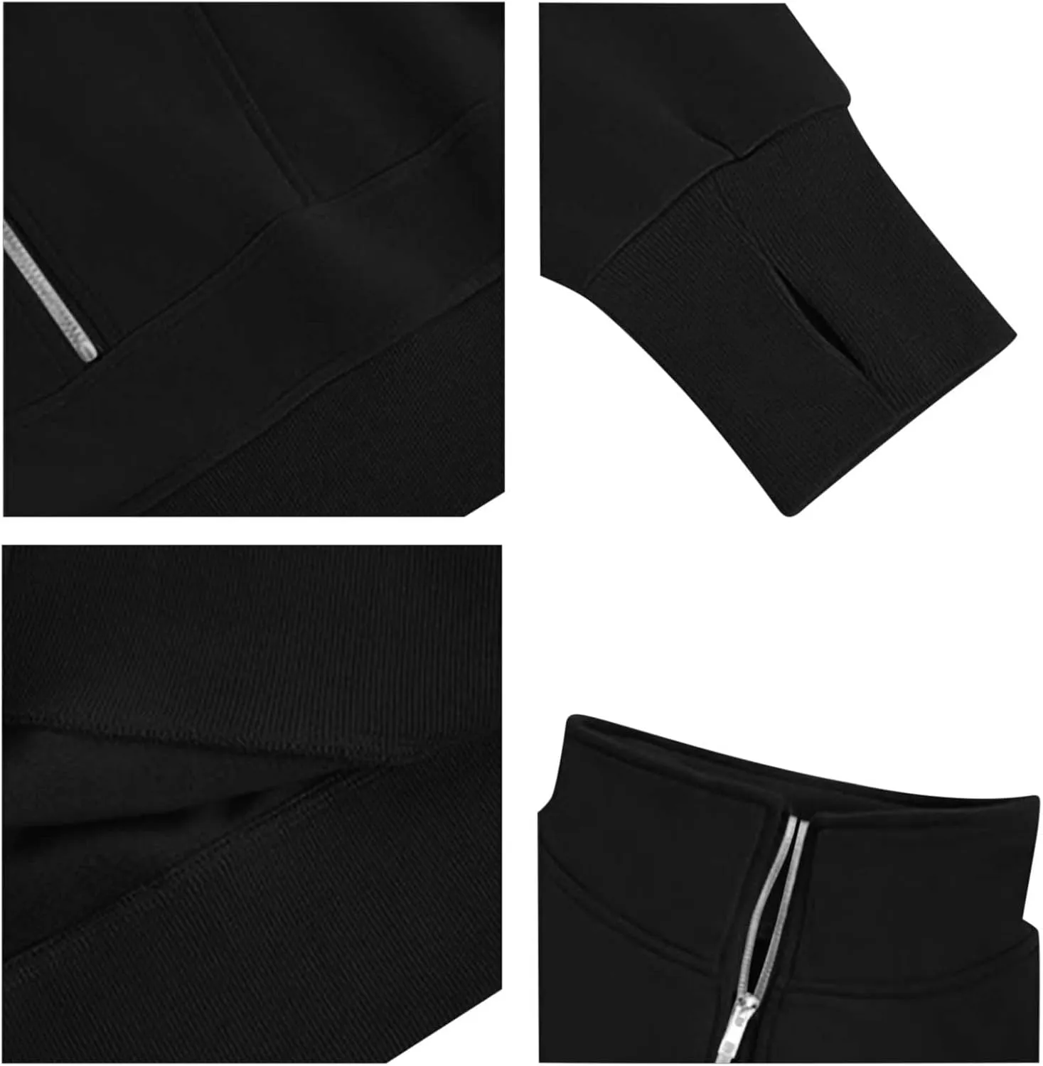 Women's Cropped Sweatshrits Thumb Hole Zip Up Pullover Sweatshirt Long Sleeve Workout Tops Y2k Cropped Sweatshirt