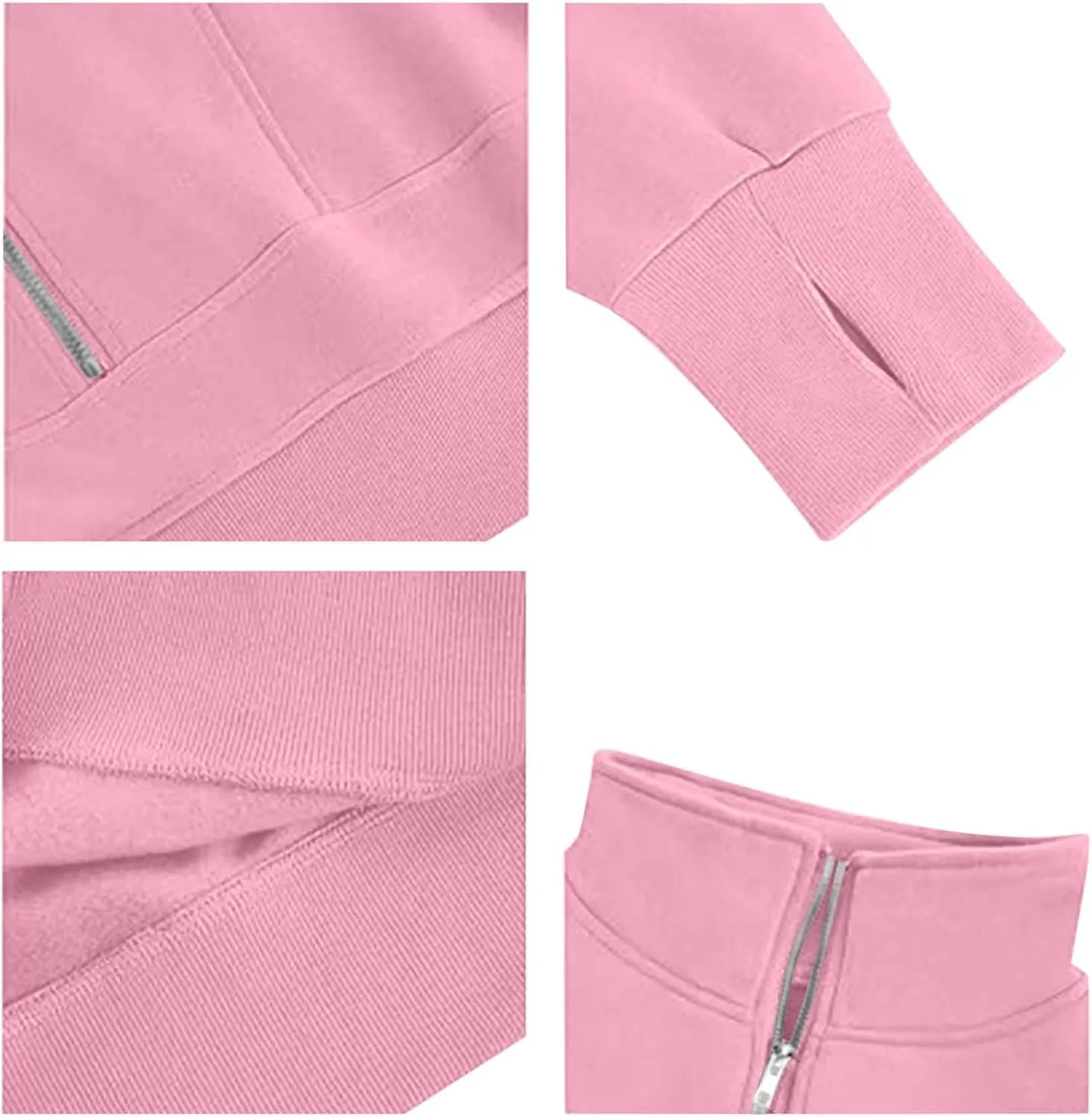 Women's Cropped Sweatshrits Thumb Hole Zip Up Pullover Sweatshirt Long Sleeve Workout Tops Y2k Cropped Sweatshirt