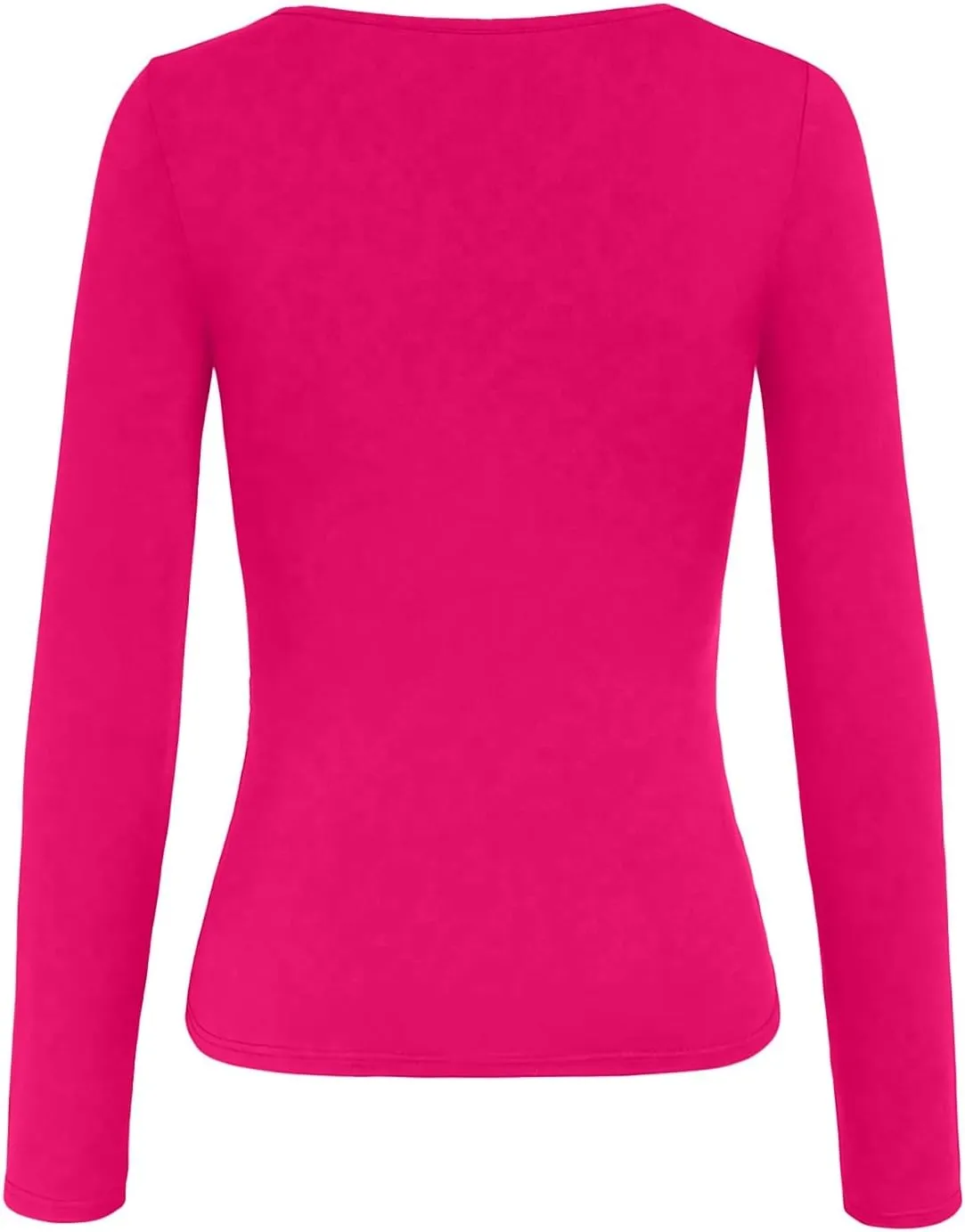 Women's Cross Wrap Ruched Plunge Sexy Deep V Neck Slim Fit Long Sleeve Fleece Lined T Shirt Tunic Tops Tee Black T Shirt