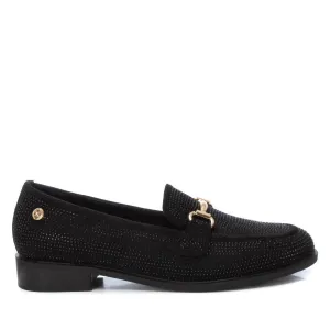 Women's Decorative Crystals Moccasins In Black Anti-microbial Hill Walk