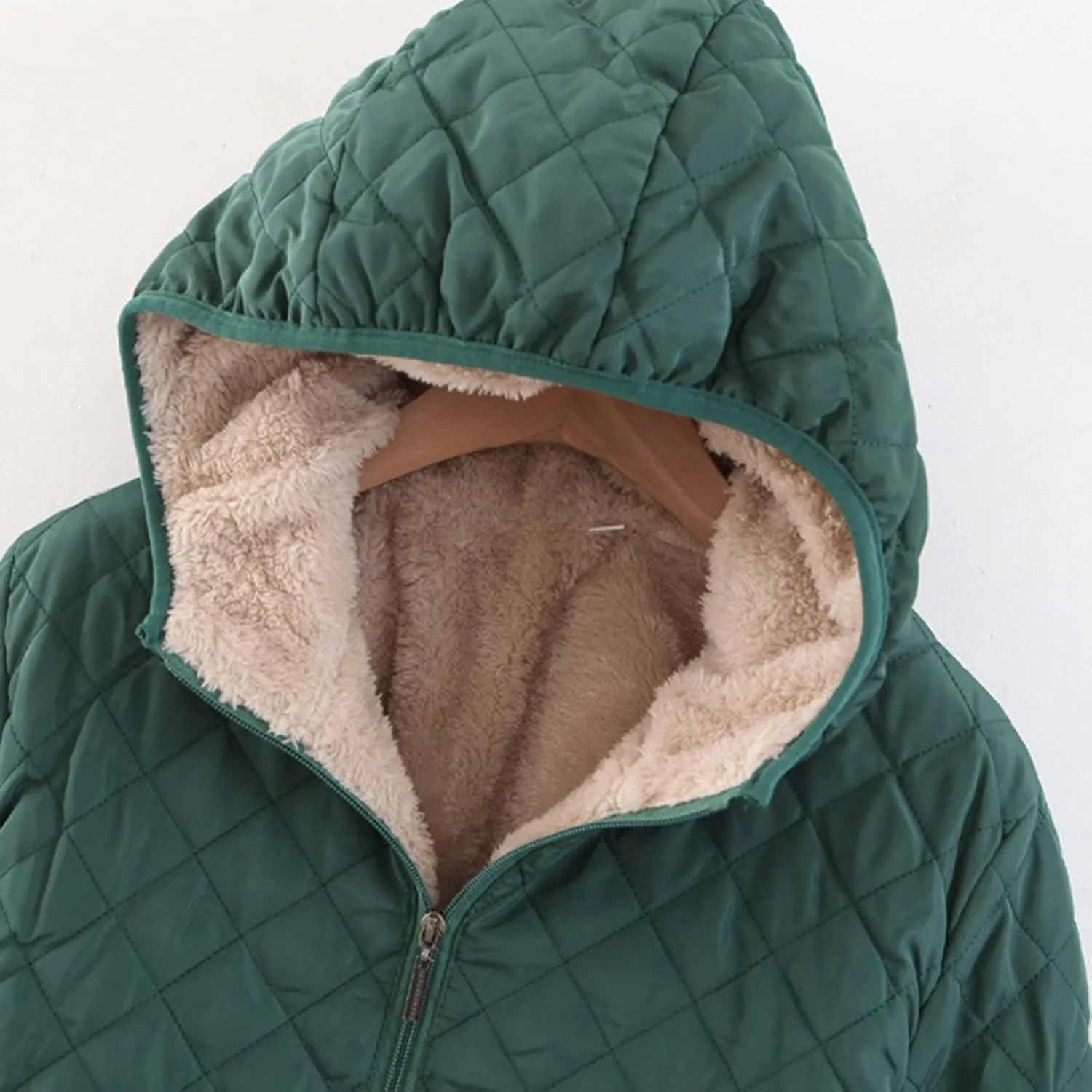Women'S Down Jackets & Parkas Reversible Jacket Women Corduroy Puffer Jacket Women Knee Length Coats For Women
