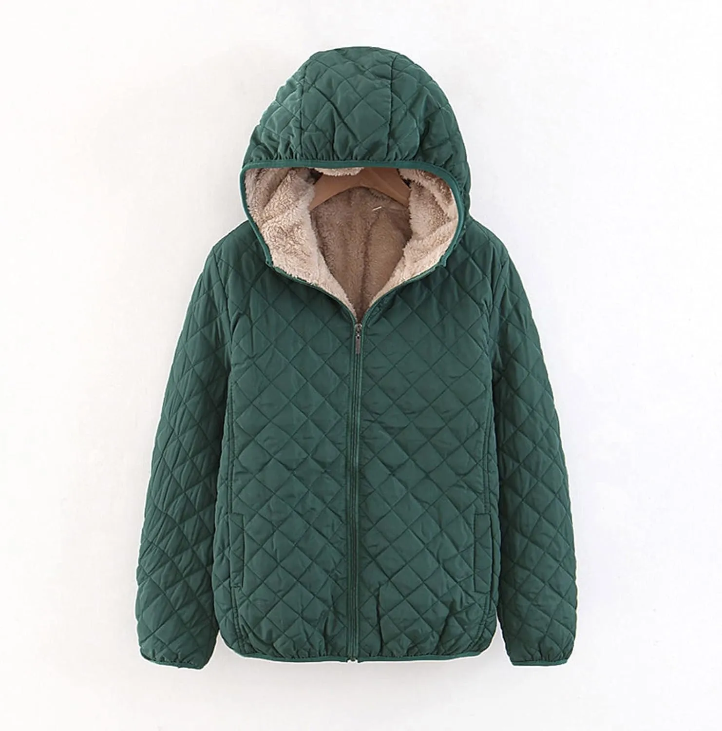 Women'S Down Jackets & Parkas Reversible Jacket Women Corduroy Puffer Jacket Women Knee Length Coats For Women