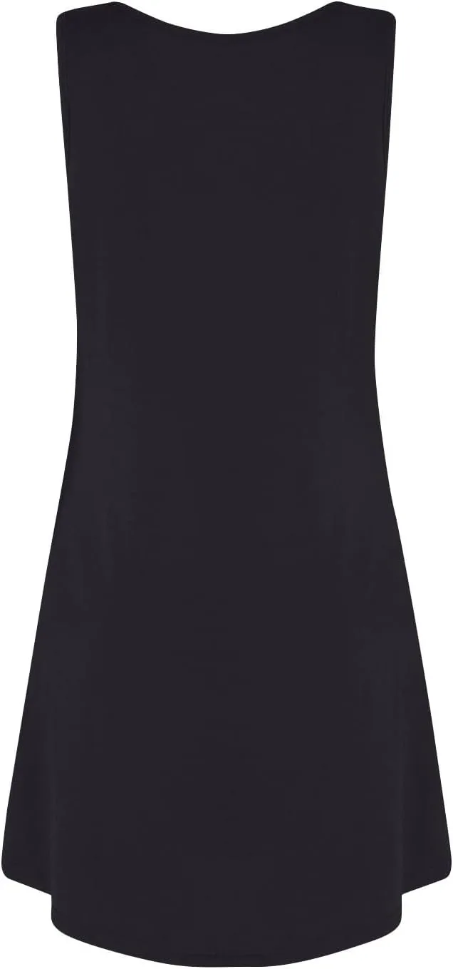 Womens Dress Shirts Summer Sleeveless Tank Dress Sundresses Short Dresses Casual Spring Boho Floral Dresses with Pocket