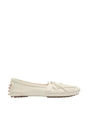 Women's Driver Moccasin In Ecru Fast pace