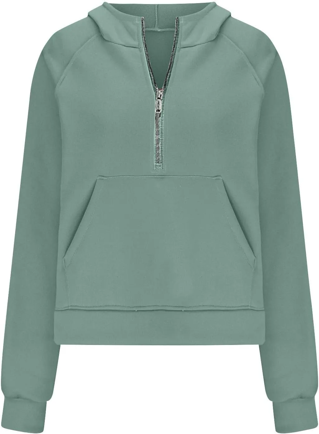 Womens Fall Fashion 2023 Long Sleeve Sweatshirts Cropped Pullover Fleece Quarter Zipper Hoodies Fall Outfits Clothes