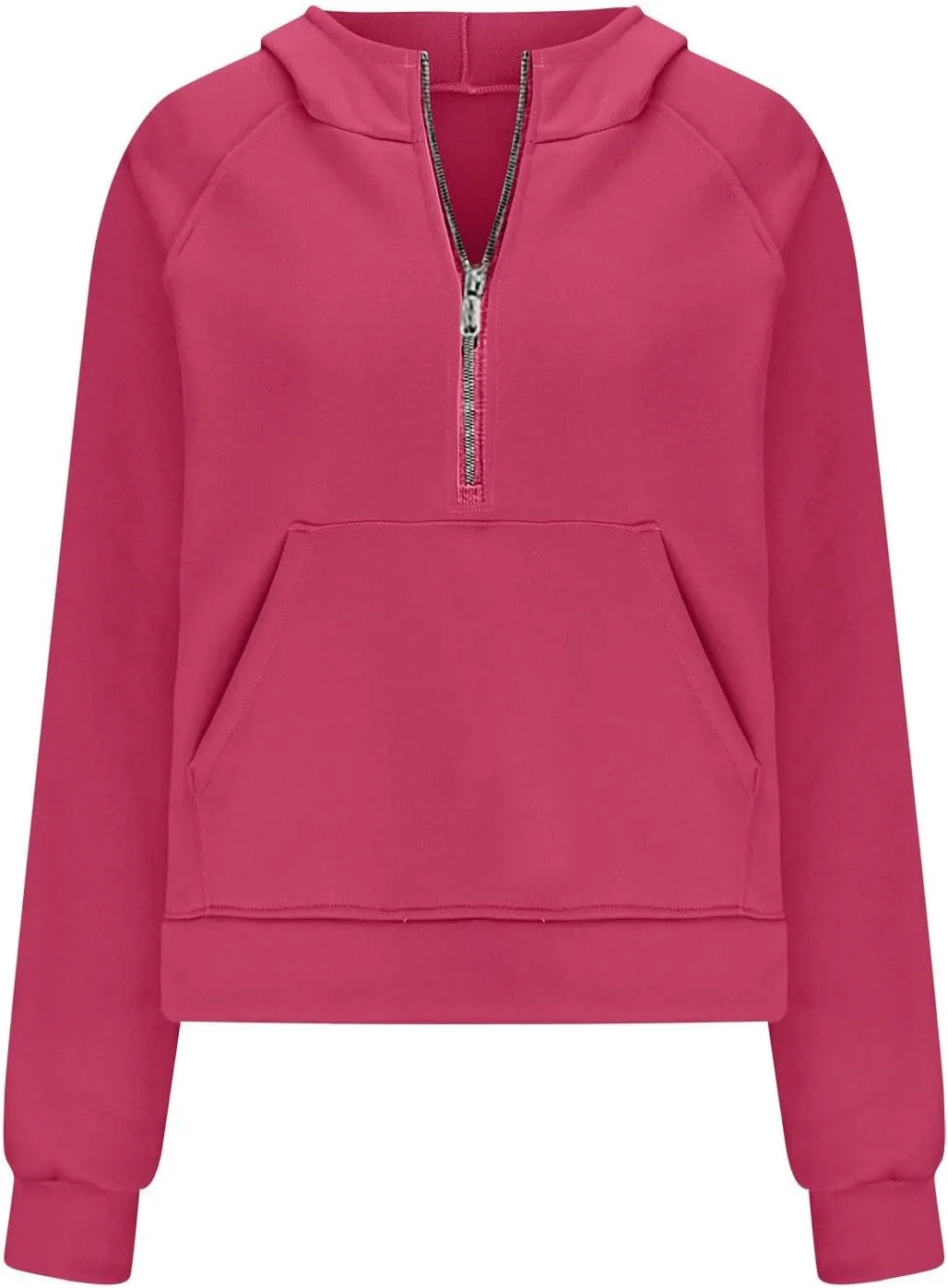 Womens Fall Fashion 2023 Long Sleeve Sweatshirts Cropped Pullover Fleece Quarter Zipper Hoodies Fall Outfits Clothes