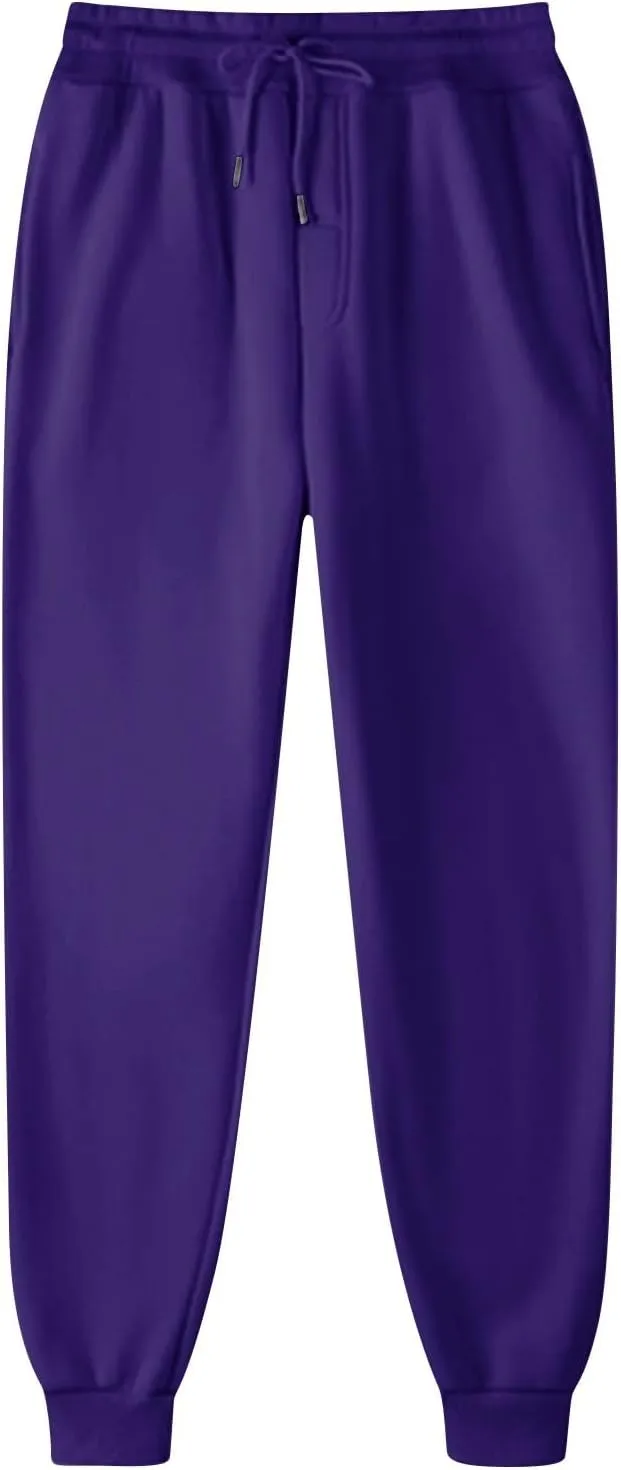 Womens Fleece High Waisted Sweatpants Drawstring Lounge Joggers Pants Mid Rise Workout Active Lounge with Pockets
