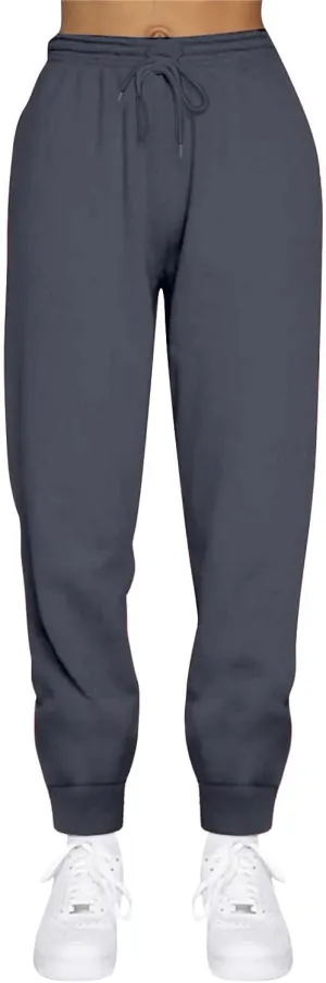 Womens Fleece High Waisted Sweatpants Drawstring Lounge Joggers Pants Mid Rise Workout Active Lounge with Pockets