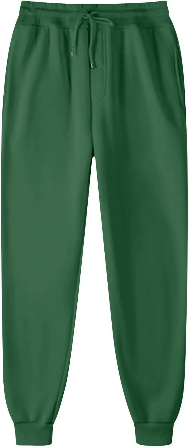 Womens Fleece High Waisted Sweatpants Drawstring Lounge Joggers Pants Mid Rise Workout Active Lounge with Pockets
